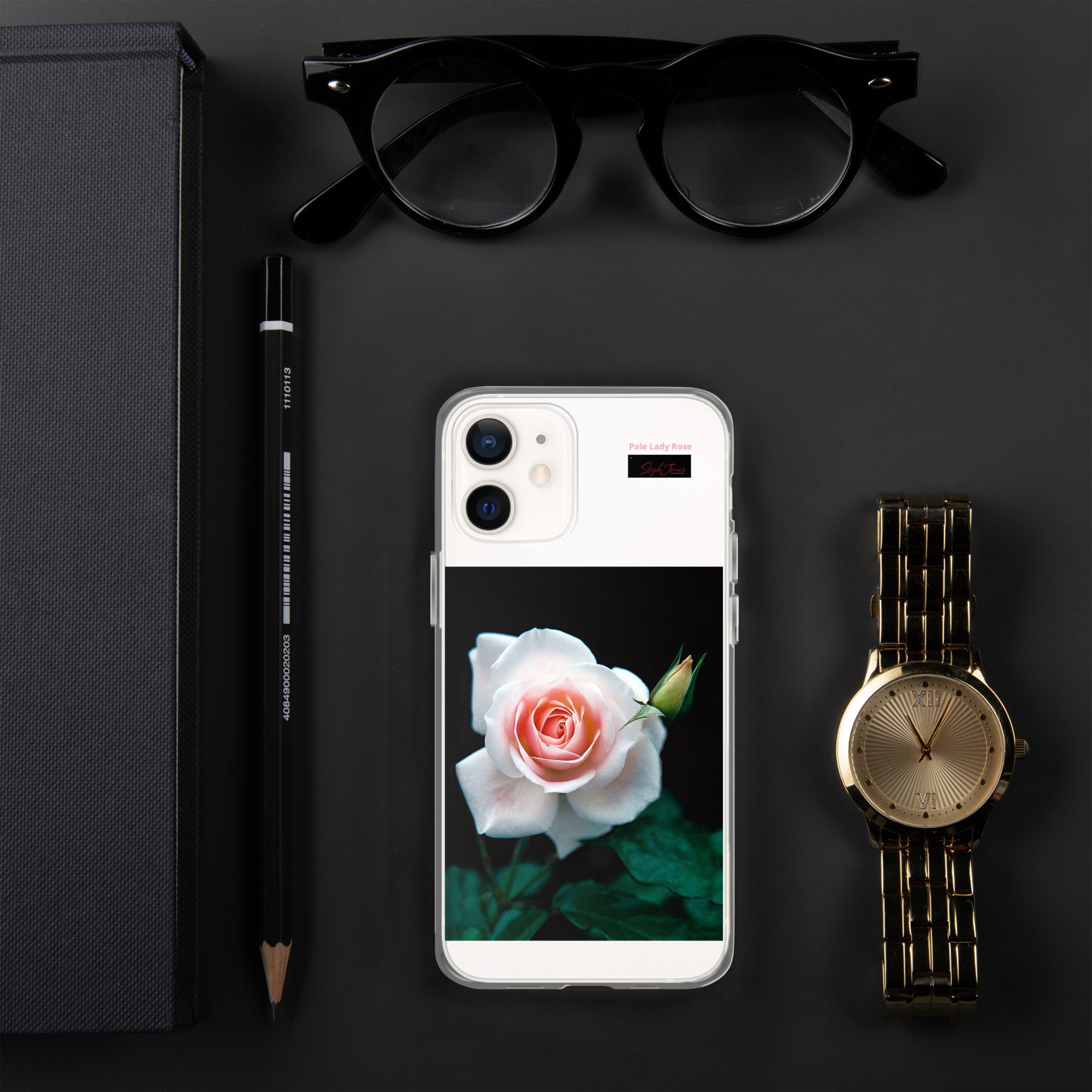 Image of iPhone Case Pale Lady Rose II. Classic Flower Collection.