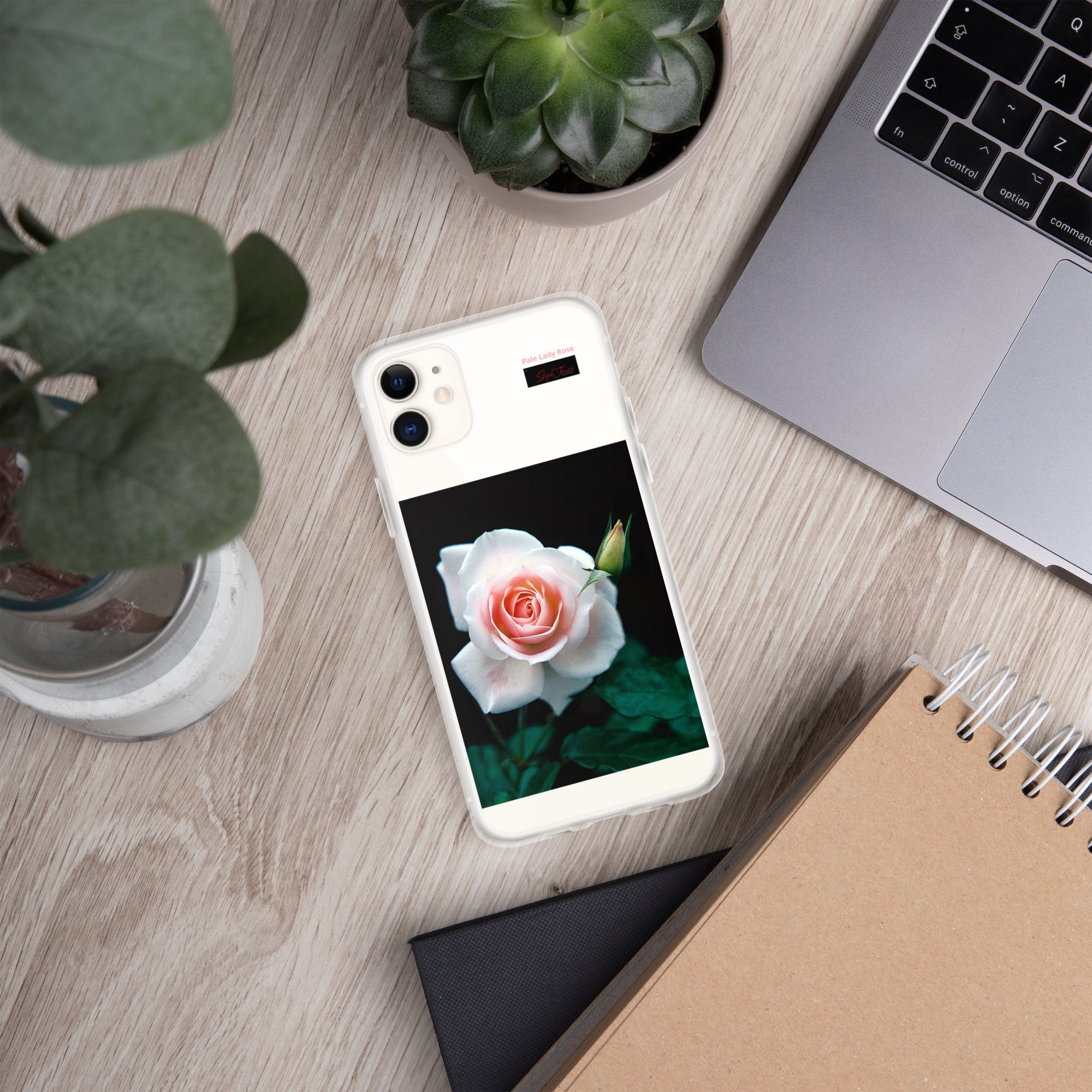 Image of iPhone Case Pale Lady Rose II. Classic Flower Collection.