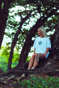 Image 2 of White Embroidered Emblem Tee