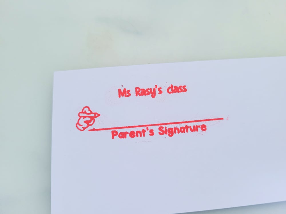 Custom Parent's Signature Stamp