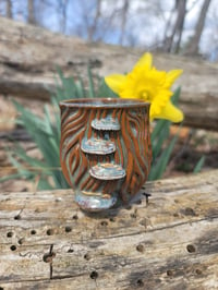Image 3 of Woodcut Cup with Mushrooms