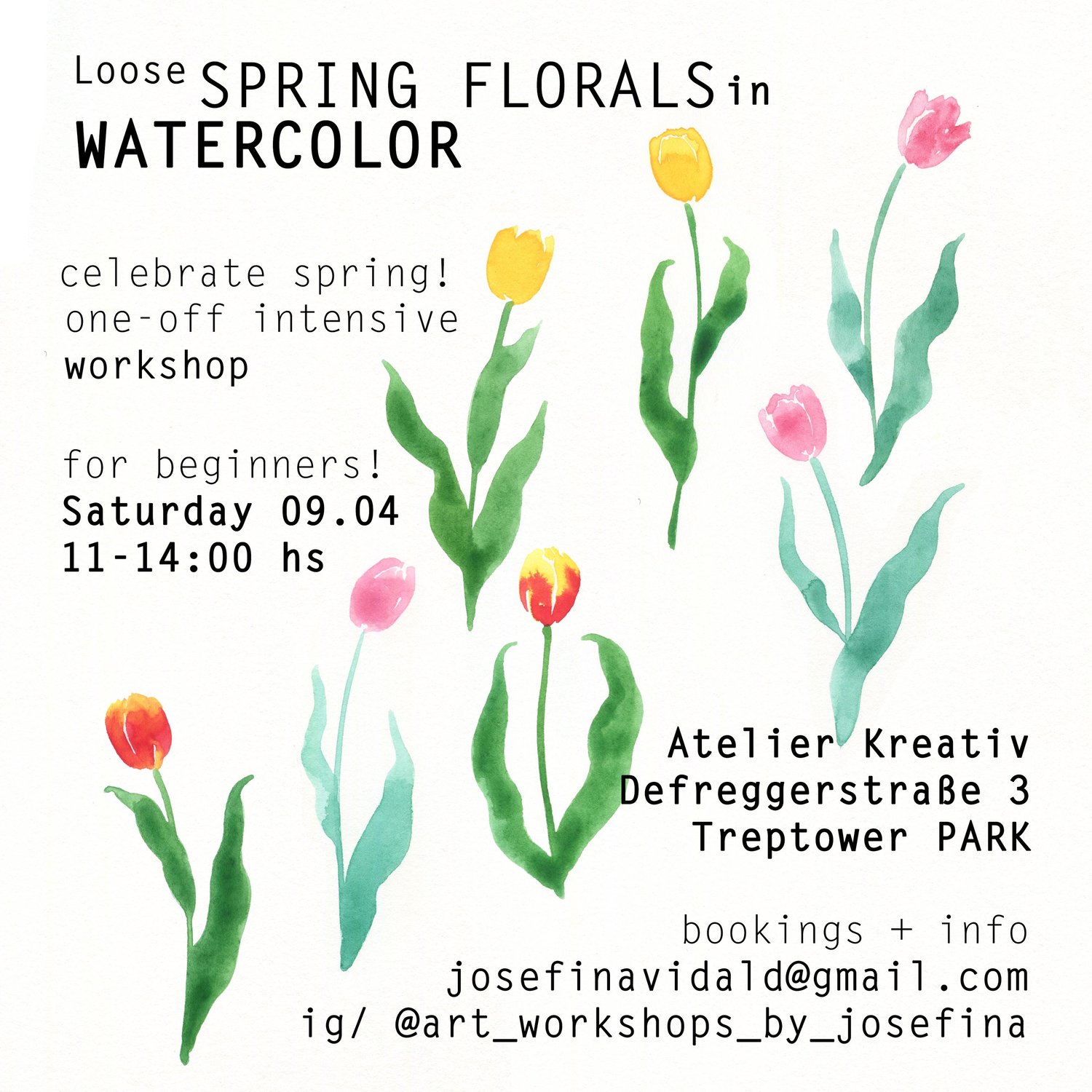 *Loose Spring Florals in Watercolor*  - Intensive Workshop