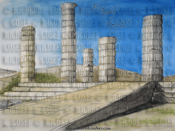 Image of Temple at Delphi - Desktop Wallpaper