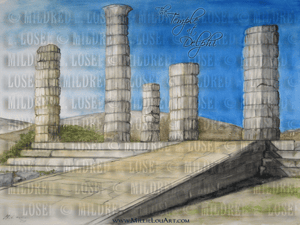 Image of Temple at Delphi - Desktop Wallpaper
