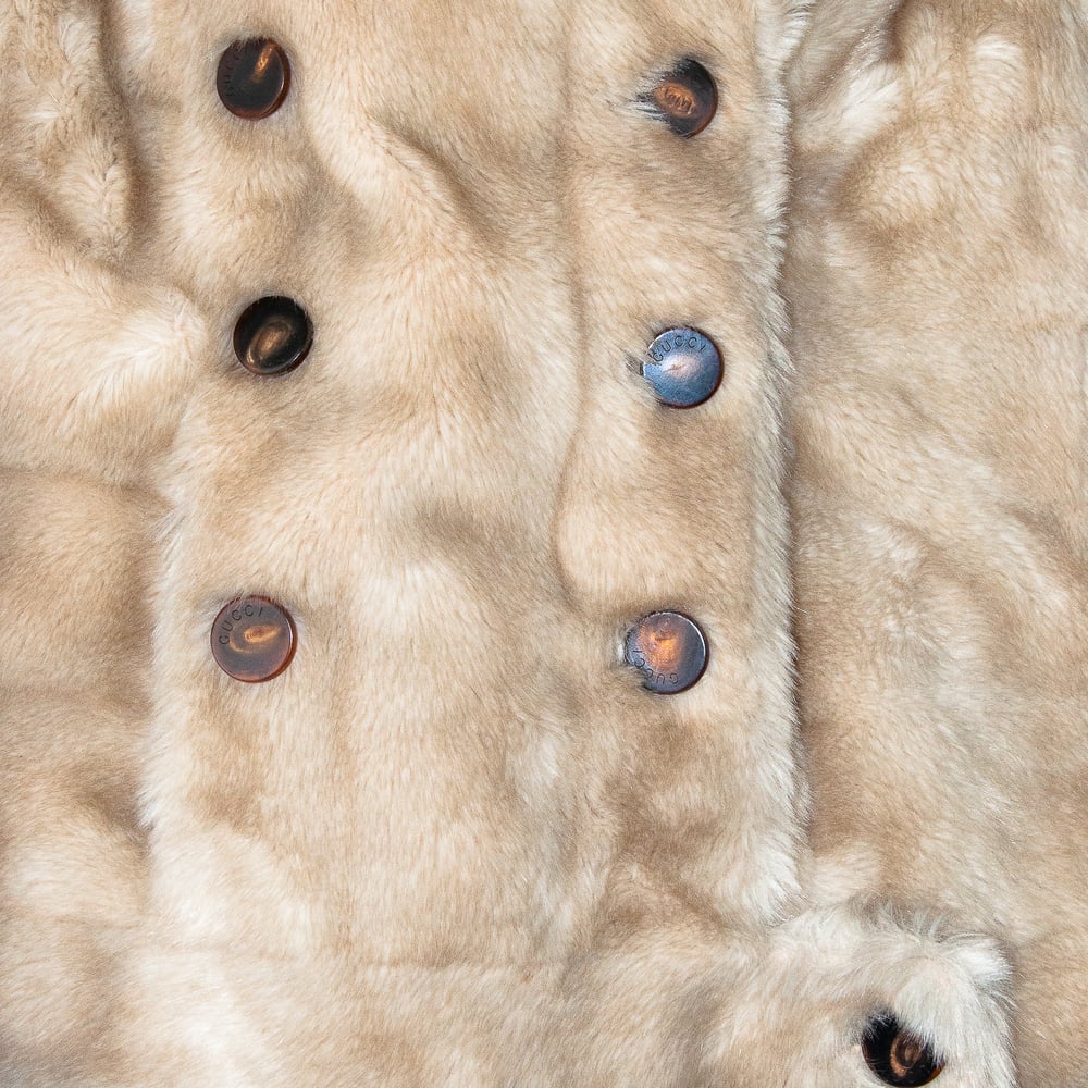 Image of Gucci by Tom Ford 1996 Faux Fur Double Breasted Jacket