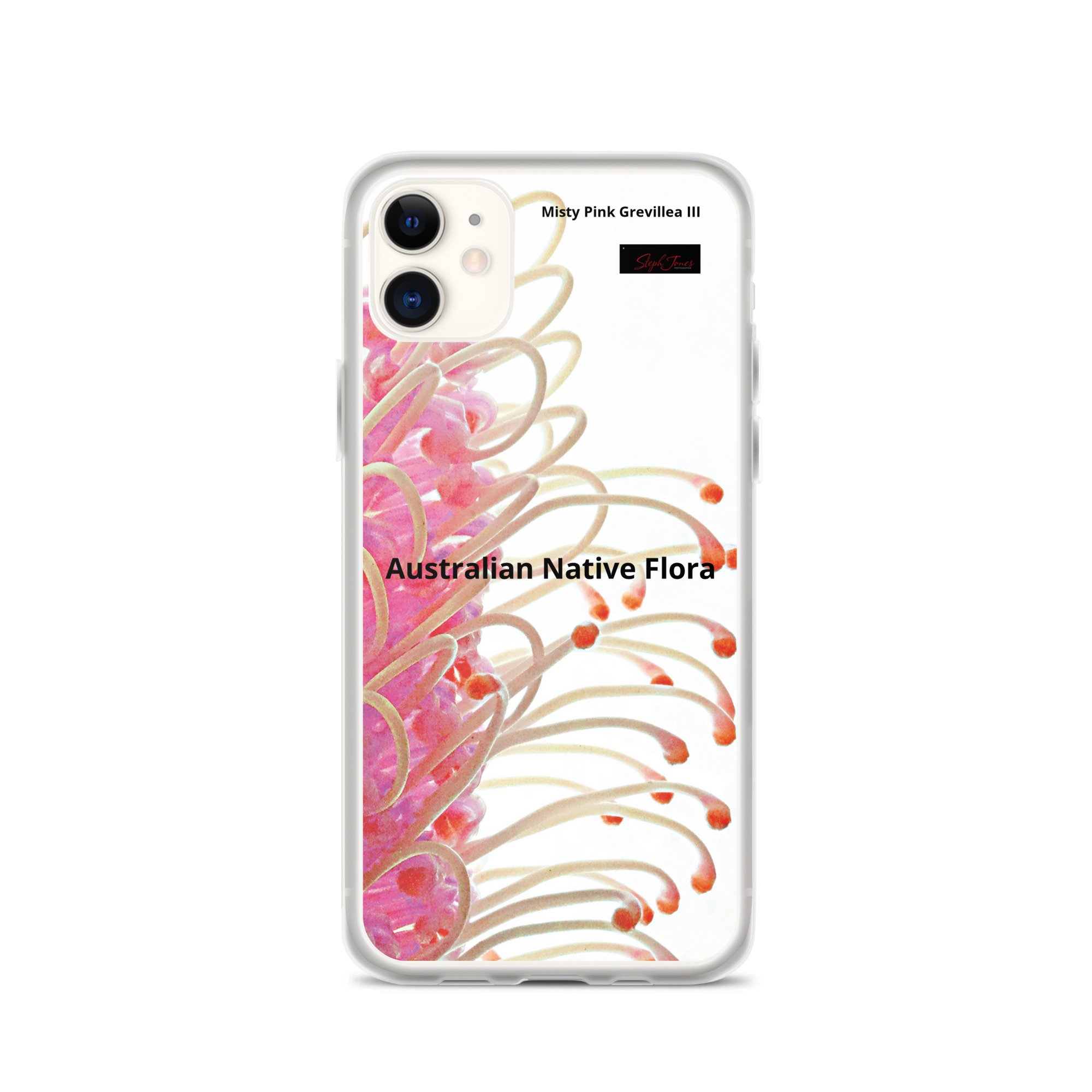 Image of iPhone Case. Misty Pink Grevillea 3. Australian Native Flora.