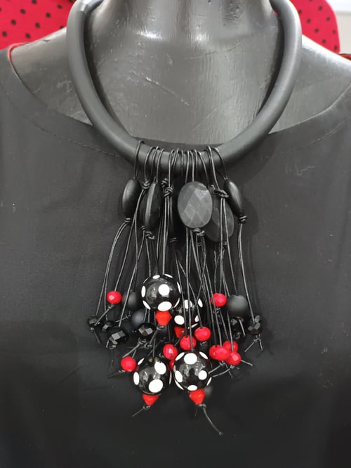 Image of polkadot cluster necklace