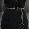 Minimalist belt in silver chain and O ring