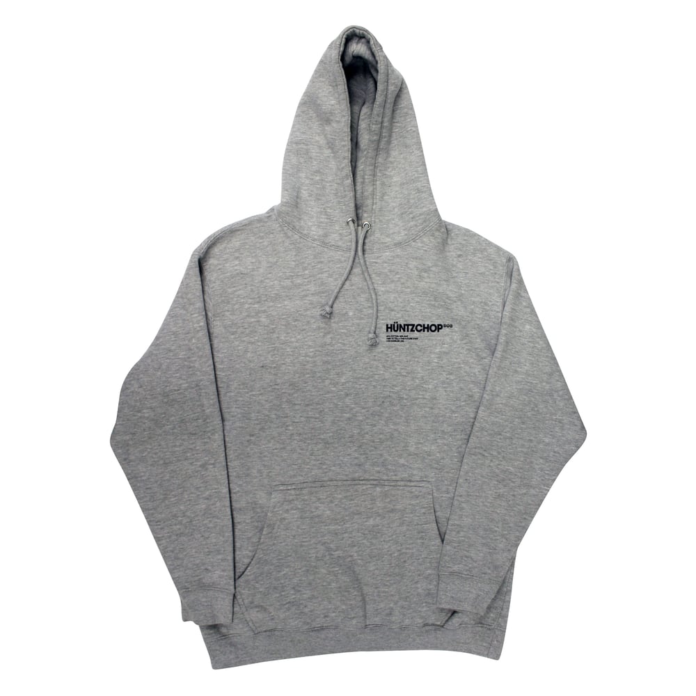 Image of Hüntz Chop Canvas Hoodie - Grey