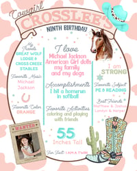 Image 1 of Cowgirl Themed Birthday Posters