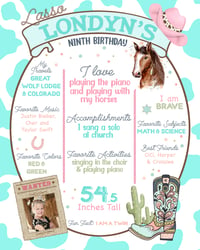 Image 2 of Cowgirl Themed Birthday Posters