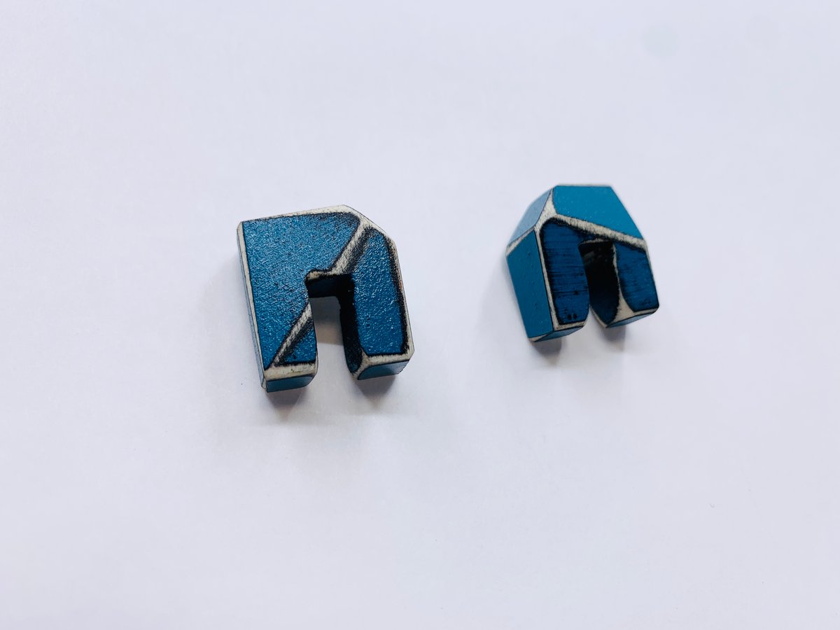 Faceted Wooden Post Earrings by Morgan Hill