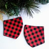 Buffalo Plaid Festive Mask | Adjustable 