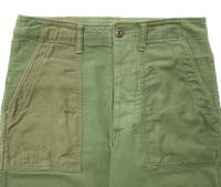 Image 3 of Rebuild by Needles Reconstructed Fatigue Pants olive