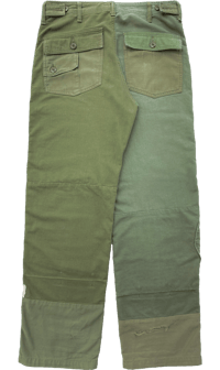 Image 2 of Rebuild by Needles Reconstructed Fatigue Pants olive