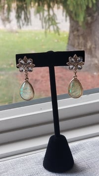 Crystal & Opalesque  Drop Earrings