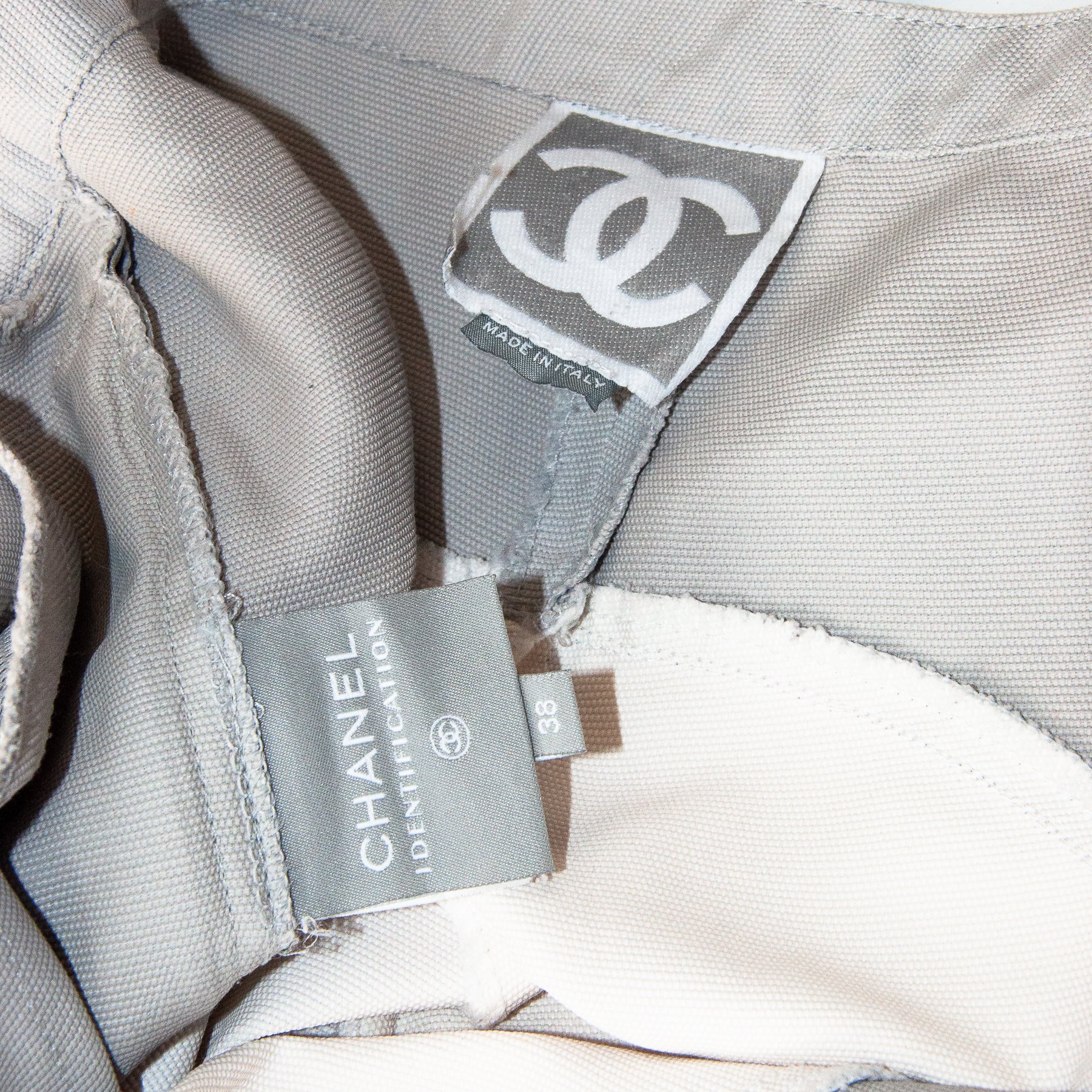 Image of Chanel 2001 Identification Line Panel Trousers