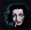 Hedy Lamarr, original acrylic airbrush painting