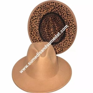 Image of S & S Leopard Fedora with Hat Belt (56-58cm) 