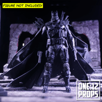Image 1 of Custom Wired Cape and Scarf for Mcfarlane Grim Knight Batman