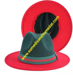 Image of S & S Double Colors Fedoras with Hat Band