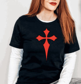 Goth Cross Shirt | Jc Stitch Designs