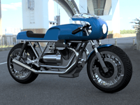 Image 1 of 1/64 Scale Cafe Racer Motorcycle