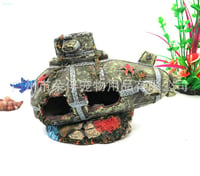 Image 2 of Beautiful Fish tank Ornament decorations Cute Submarine Cartoon Aquarium Decor
