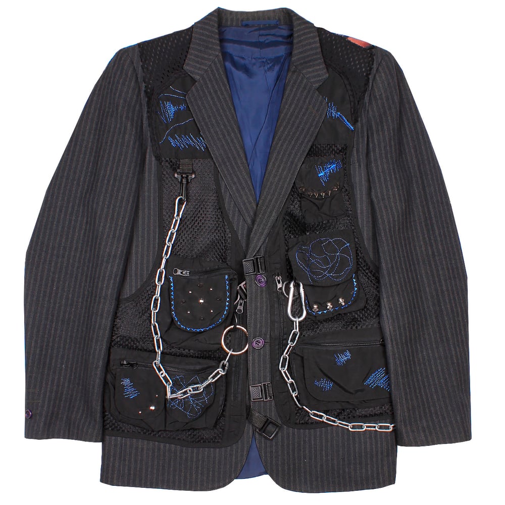 Image of MASSTAK - Tech-Vest Face Blazer (Dark Grey)