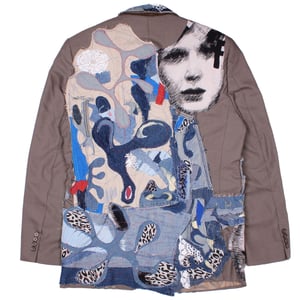 Image of MASSTAK - Patchwork Blazer (Grey)