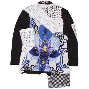 Image of  MASSTAK - Lace Stripes Blazer (Black)