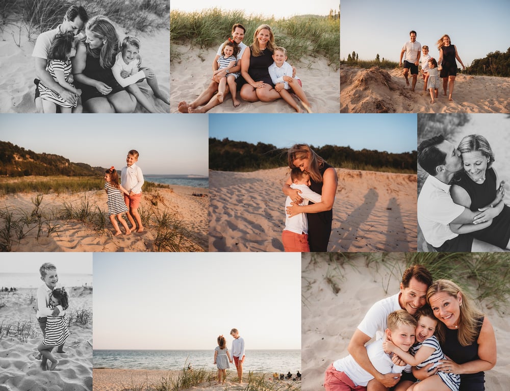 Image of Elberta Beach Sessions  $400 (Family, Couples/Engagment, seniors, families at sunset)