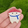 Wood Schroomy Dude Pin