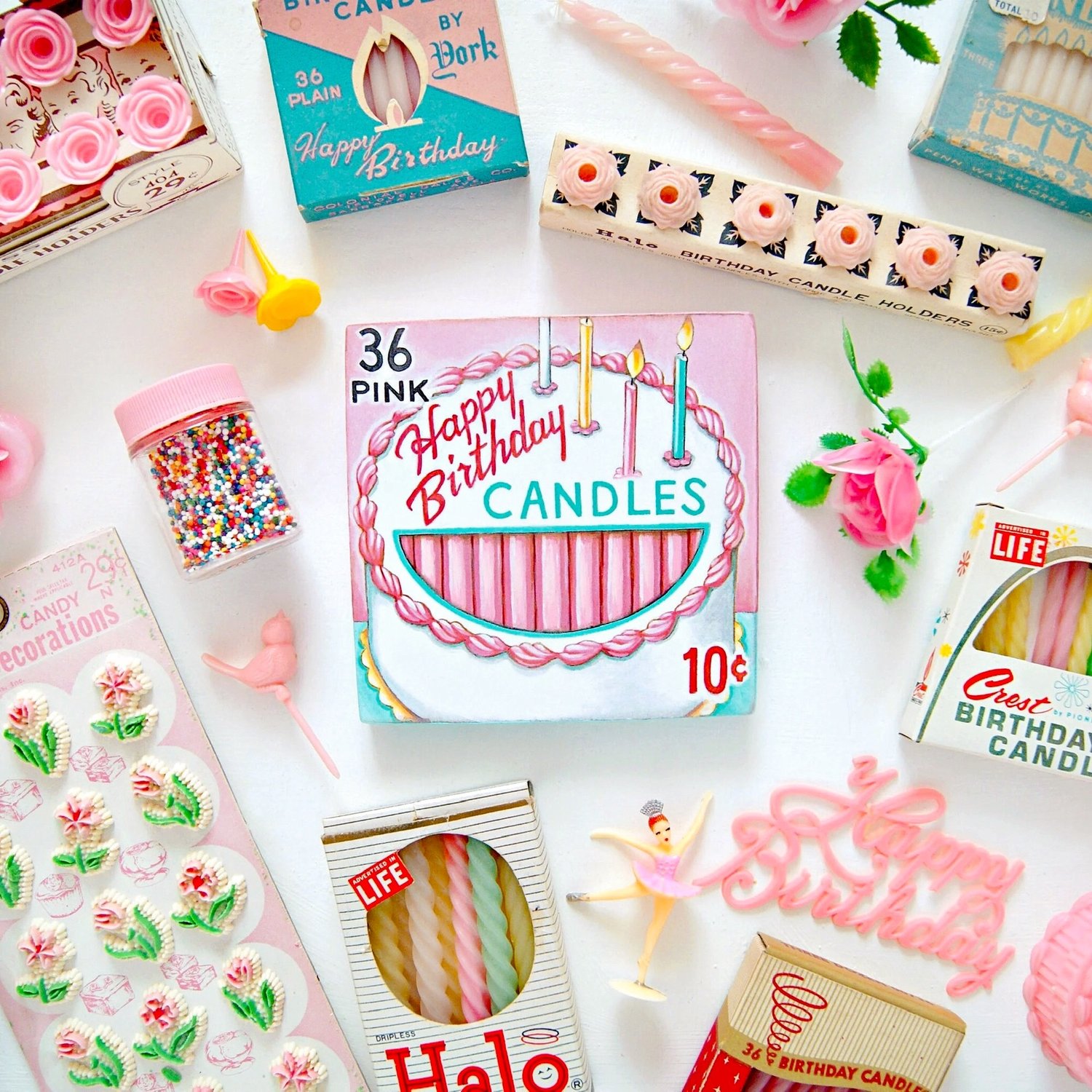 Image of Box of Birthday Candles mini plaque