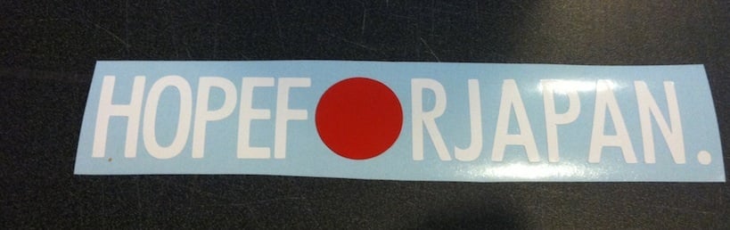 Pray/Hope For Japan — Hope for Japan Decal - White