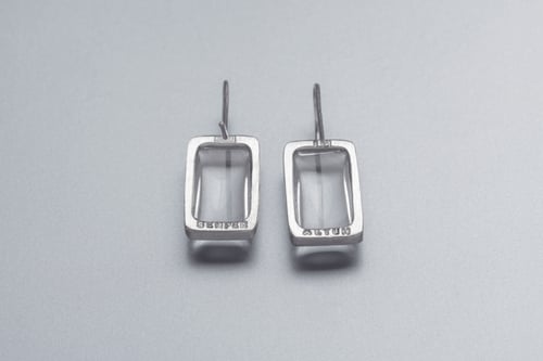 Image of "Always higher" silver earrings with rock crystals · SEMPER IN ALTUM ·
