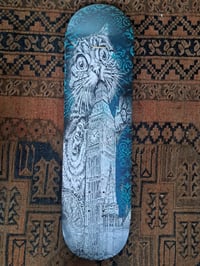 'The Fat Cat' - Skateboard Deck Blue