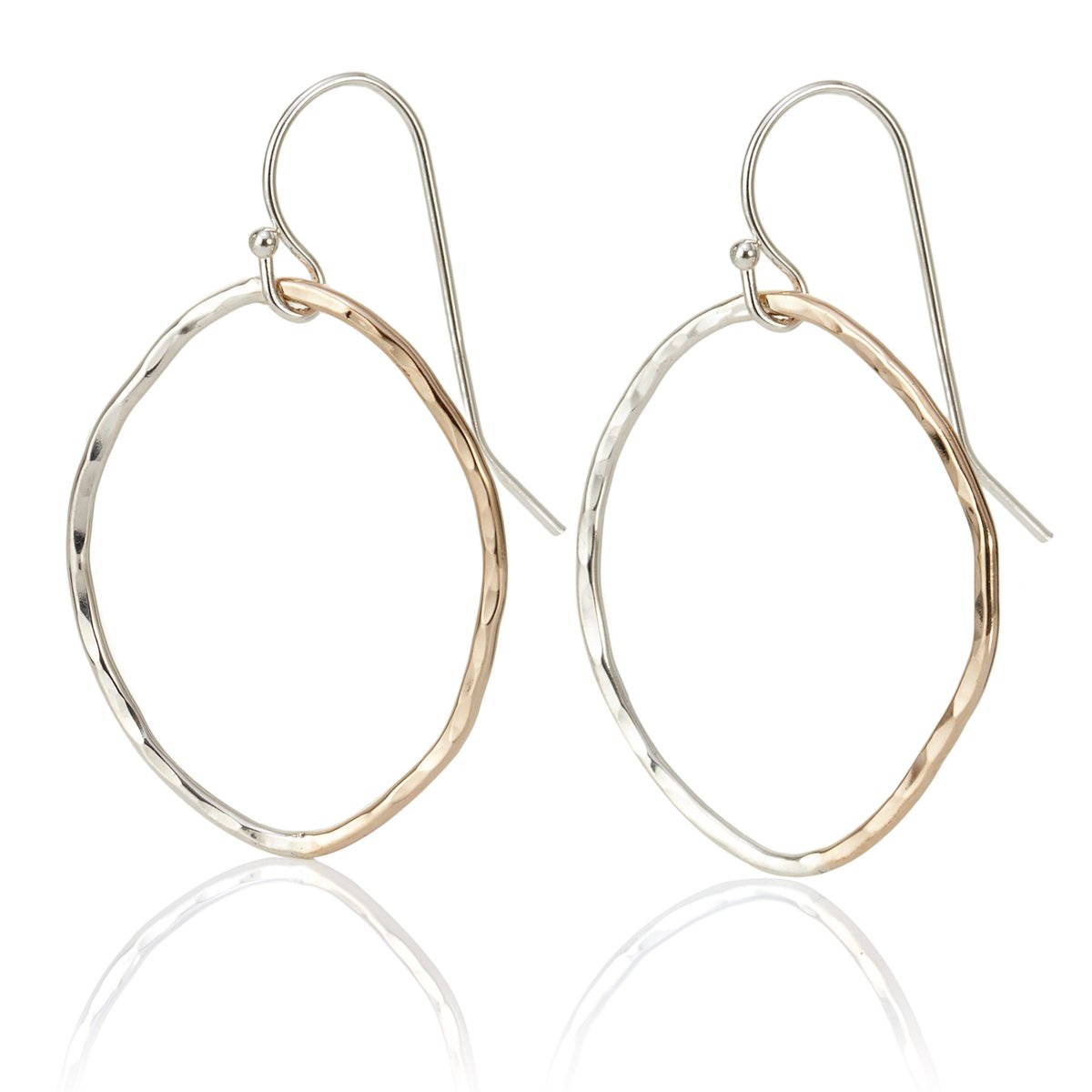 Image of Two tone pebble earrings