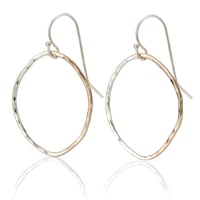Two tone pebble earrings