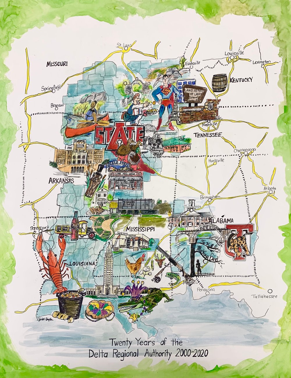 Image of Limited Edition Delta Regional Authority 20 year poster