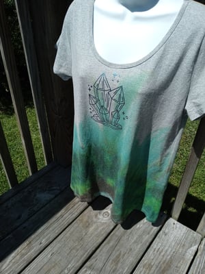 To The Crystal Power SS Scoop Neck Large