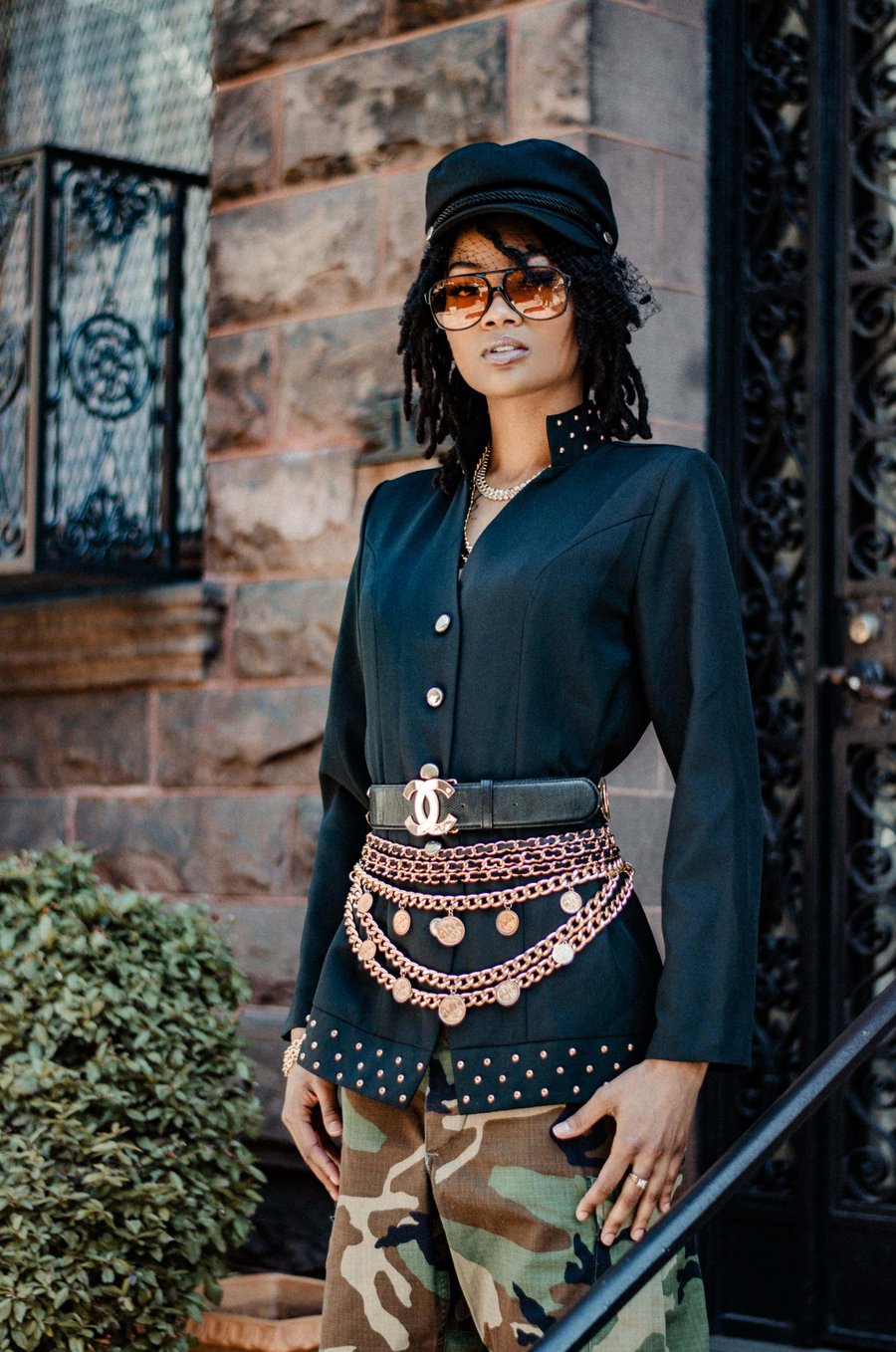 Image of Vintage Shiante Gold Accent Blazer