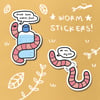 worm vinyl stickers