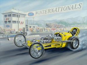 Image of Mooneyes Dragster (11x14" giclee print)