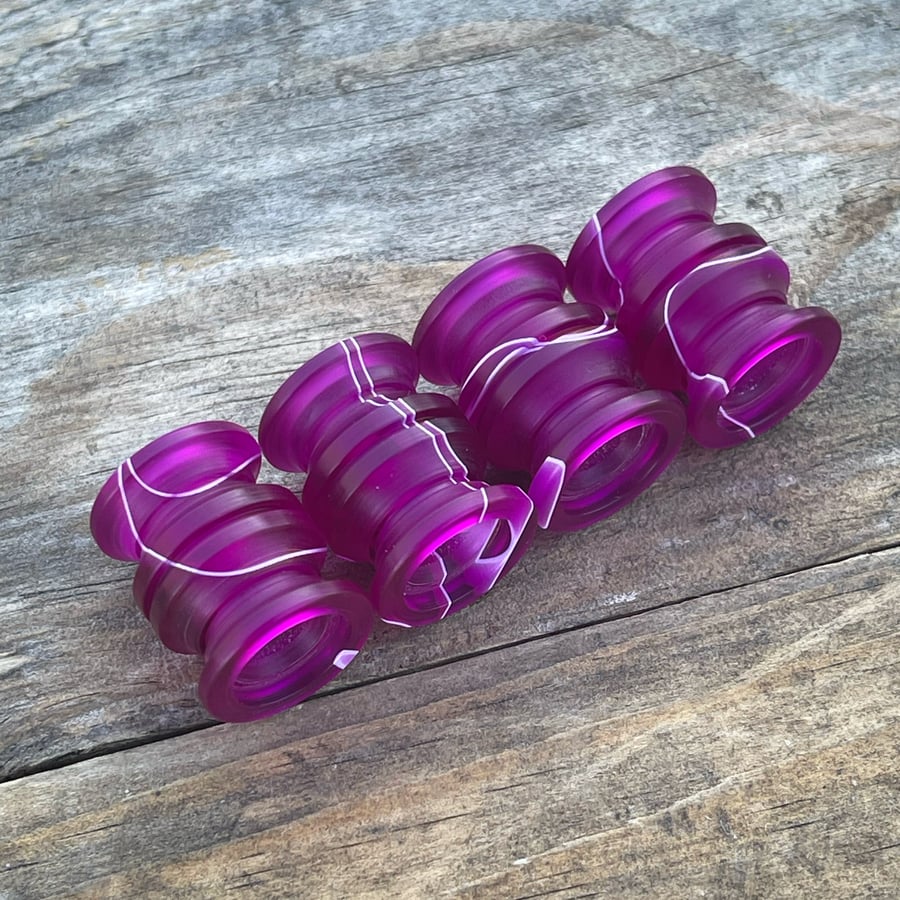 Image of *1 Per Person* Purple Acrylic with Thin White Lines