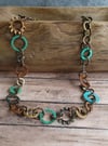 Rustic Southwestern Style Washer Chain Necklace