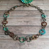 Rustic Southwestern Style Washer Chain Necklace