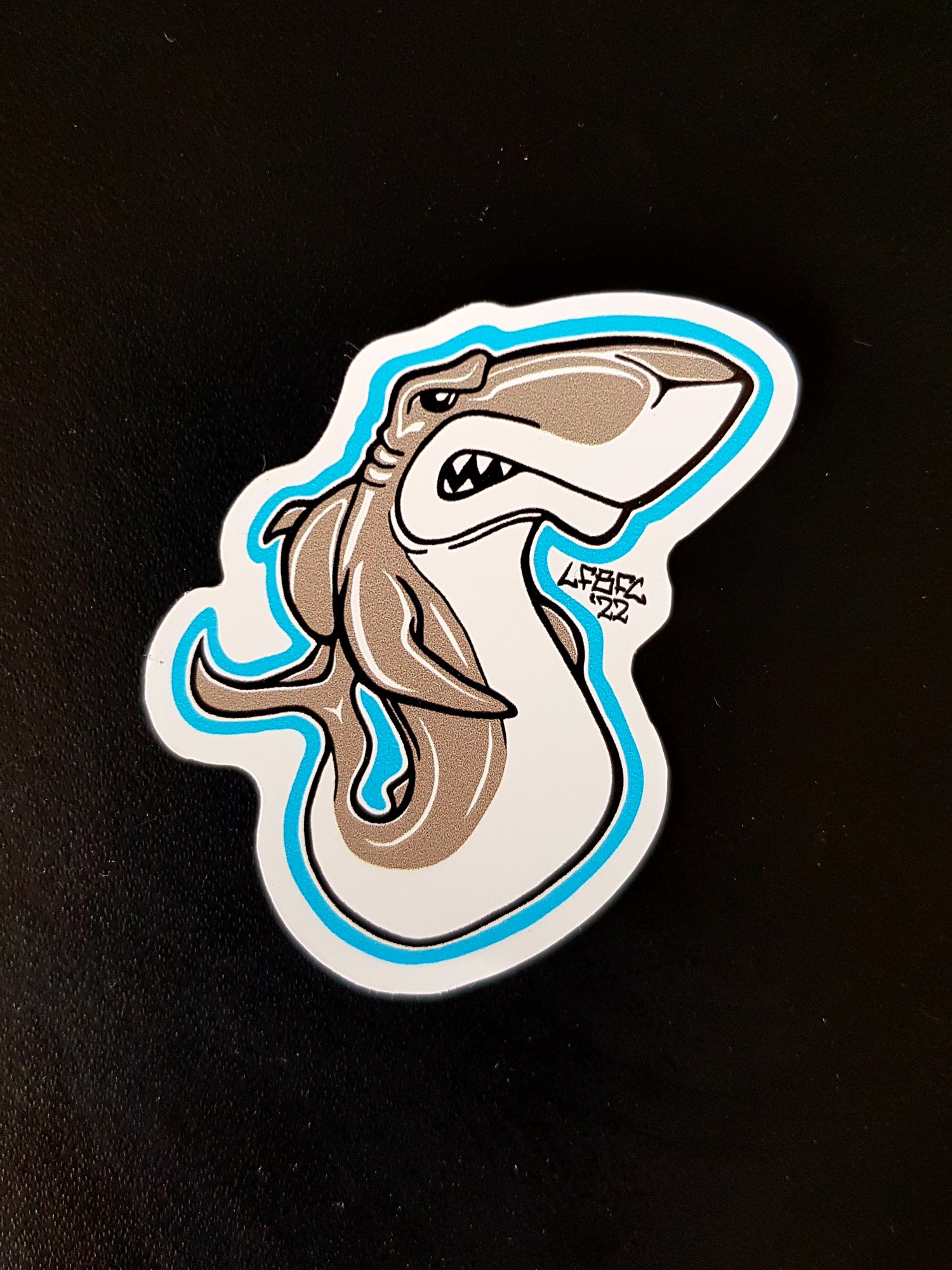 Image of Angry Shark Sticker