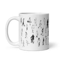 Image 3 of White glossy mug- people of Antwerp print black