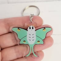 Image 1 of Luna the Moth Acrylic Keychain